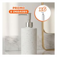 Pack6 Dosificador para Uso Diario Color Blanco con Detalles Dorados Y Papel envoltorio