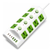 Tomacorriente 8 Tomas 3000w Usb-c 180 Cm
