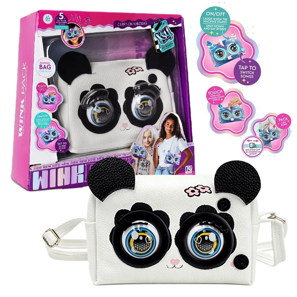 KSY Cartera Interactiva para Niñas Panda