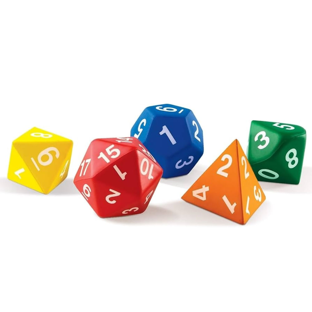 Dados Poliédricos Rol Decaheros Set 8 unid Multicolor