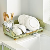 Escurridor de Platos con Drenaje Giratorio Abigail Verde 585TR01
