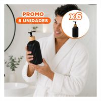 Pack6 Dosificador para Uso Diario Color Negro con Detalles Dorados 7x19cm YPapel Regalo