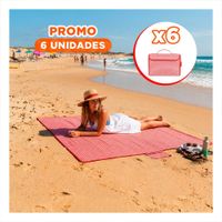Pack6 Manta Portatil para Uso Diario en Exterior Tipo Cartera Color Rojo YPapel Regalo