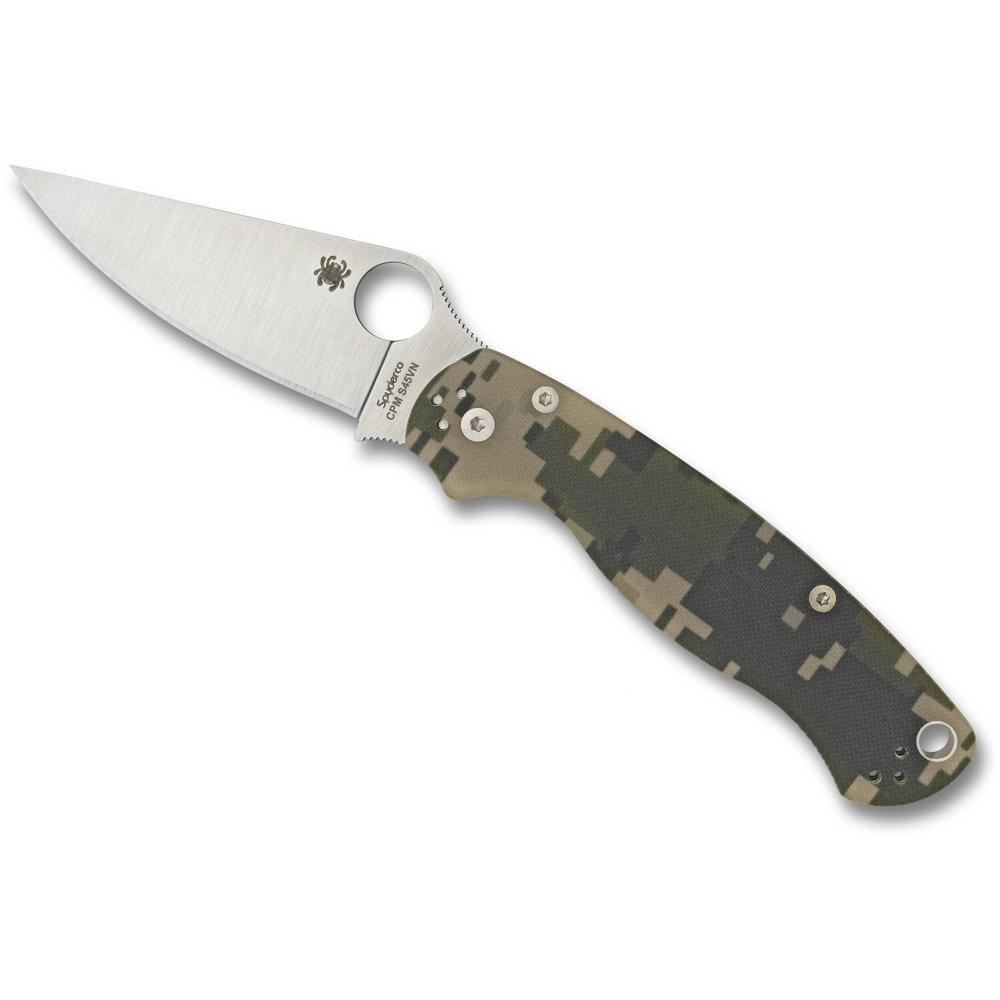 Spyderco Para Military 2 Cuchillo Plegable 3.5"" S45VN Acero Inoxidable, Mango G10 Digital
