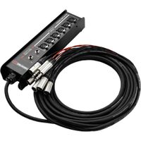 Gator Cableworks Backline Series 6-Channel Drop Snake 20' - 6 XLR Femenino, 2 TRS, Conecto