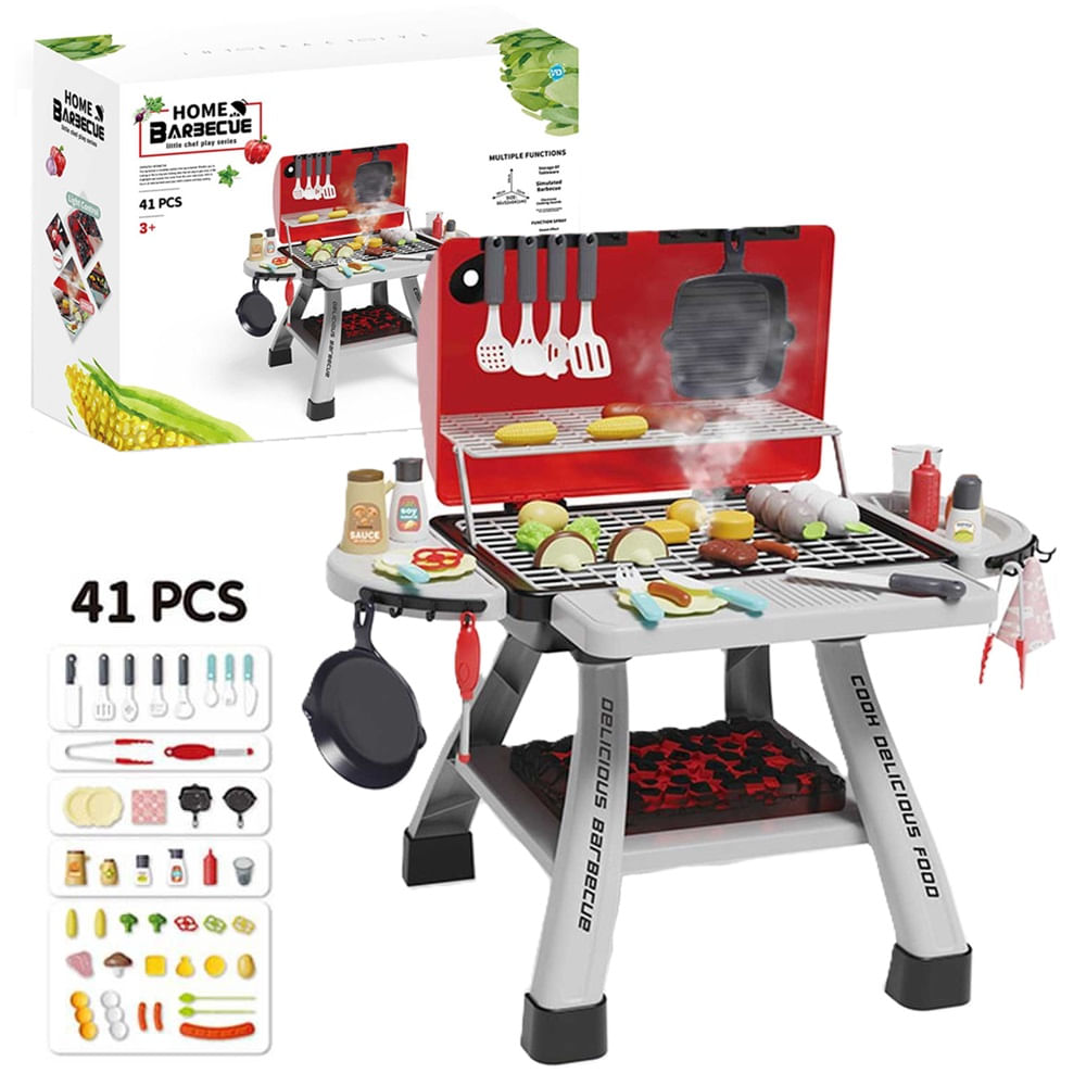 Home Barbecue Cocina Parrilla para Niños con 41 pcs