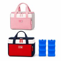 Pack 2 Cooler Bag Lactancia + 2 Bloques Refrigerantes Loncheras Térmicas Maternas