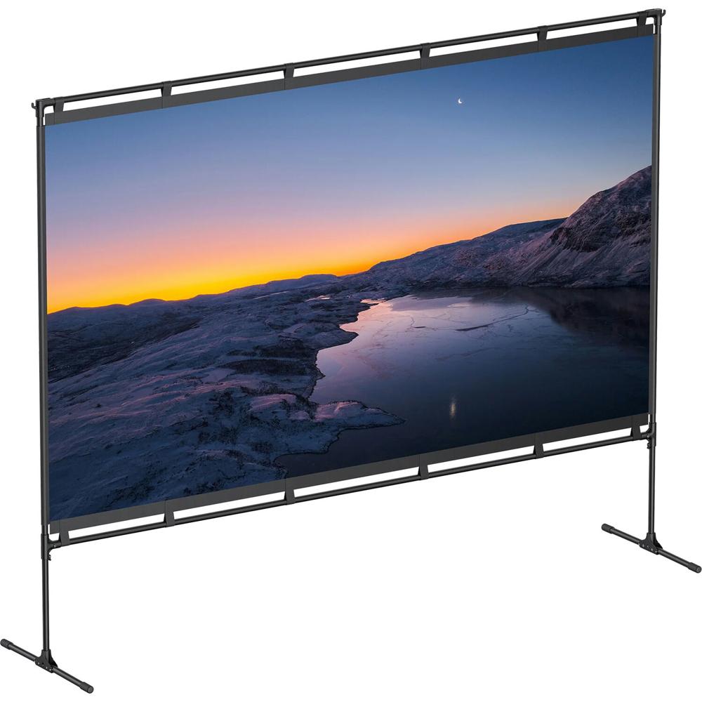 NEBULA BY ANKER Pantalla de Proyector Exterior 100"" con Soporte, Resistente a Arrugas, Ple