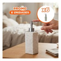 Pack6 Dispensador para Espacios del Hogar Rectangular Color Blanco YRegalo Sticker