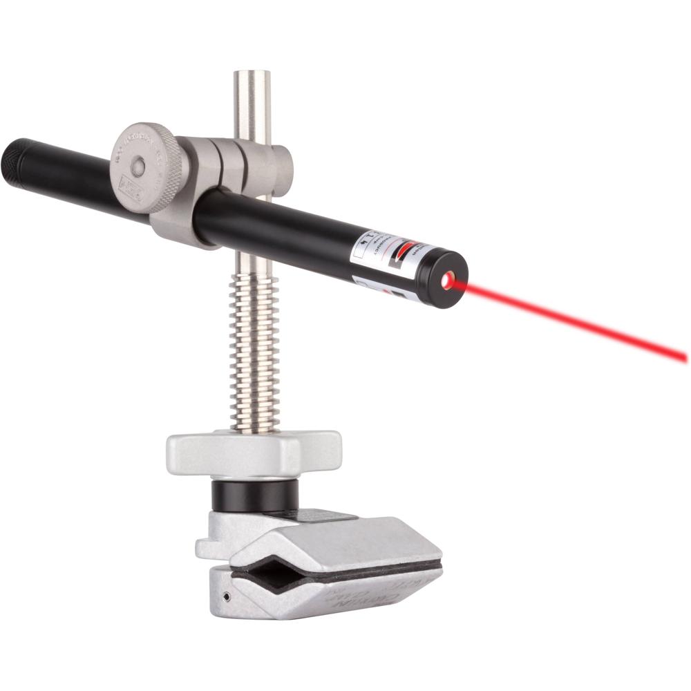 Cardellini Set de Puntero Láser Rojo con Mini Abrazadera - Puntero Compacto, Soporte Gira