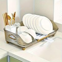 Escurridor de Platos con Drenaje Giratorio Abigail Café 857CF01