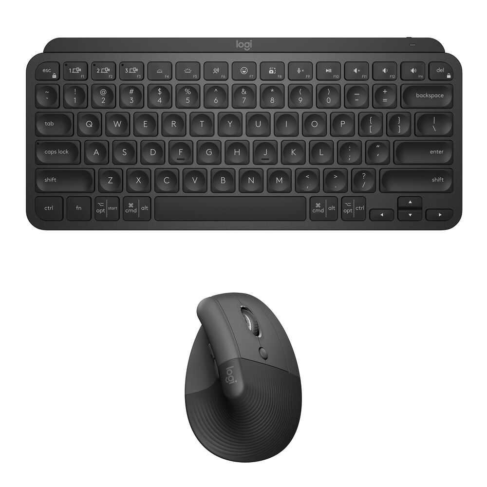 Logitech Kit Creativo MX Keys Mini y Mouse Vertical Lift Inalámbrico - Conectividad Bluet