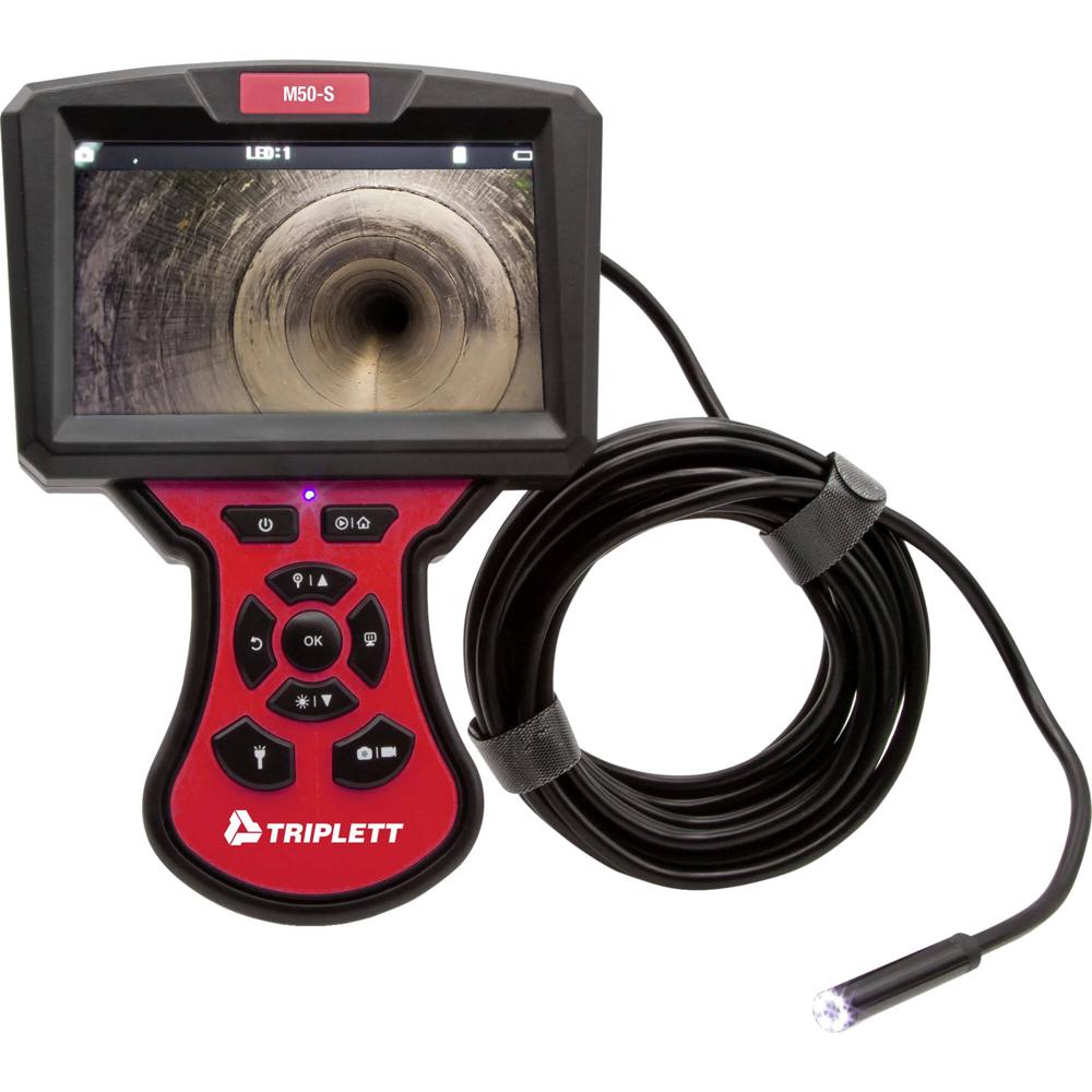 Triplett BR300 HD Cámara de Inspección Borescope con Pantalla de 5"" y Cable de 16.4'