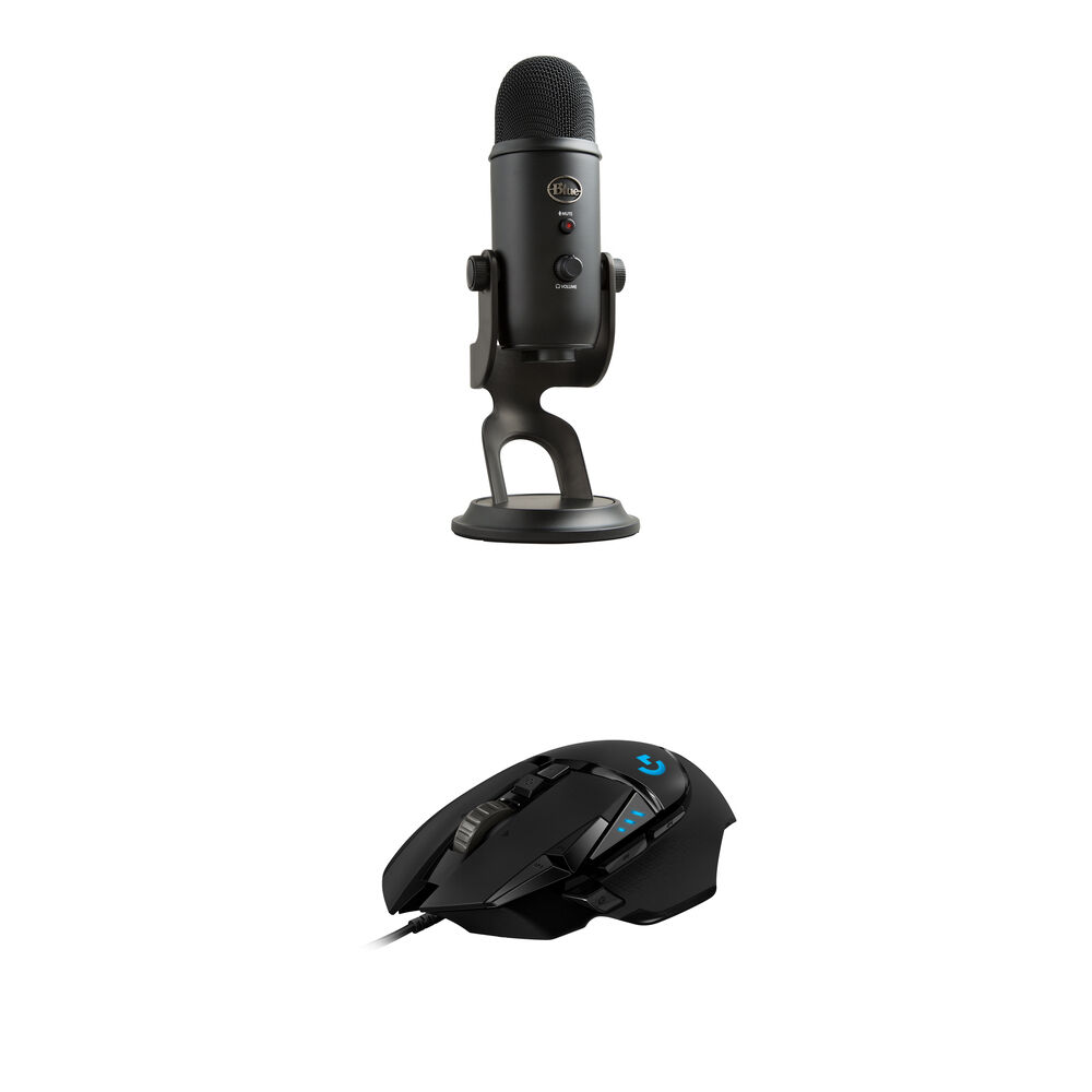 Blue Yeti Micrófono USB + Logitech G502 HERO Mouse Gaming - Calidad de sonido profesional