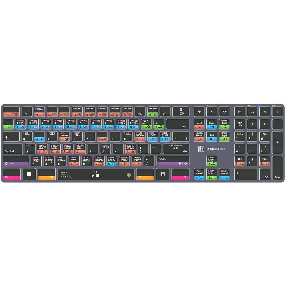Logickeyboard Cockos Reaper TITAN Teclado Inalámbrico Retroiluminado US Inglés - 108 Tec
