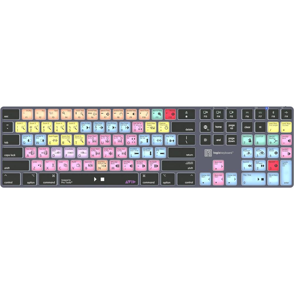 Logickeyboard TITAN Avid Pro Tools Teclado Inalámbrico para Mac - 70 Atajos de Teclado, C