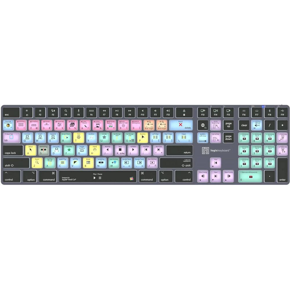 Logickeyboard TITAN Teclado Inalámbrico para Apple Final Cut Pro X con Conectividad Bluet