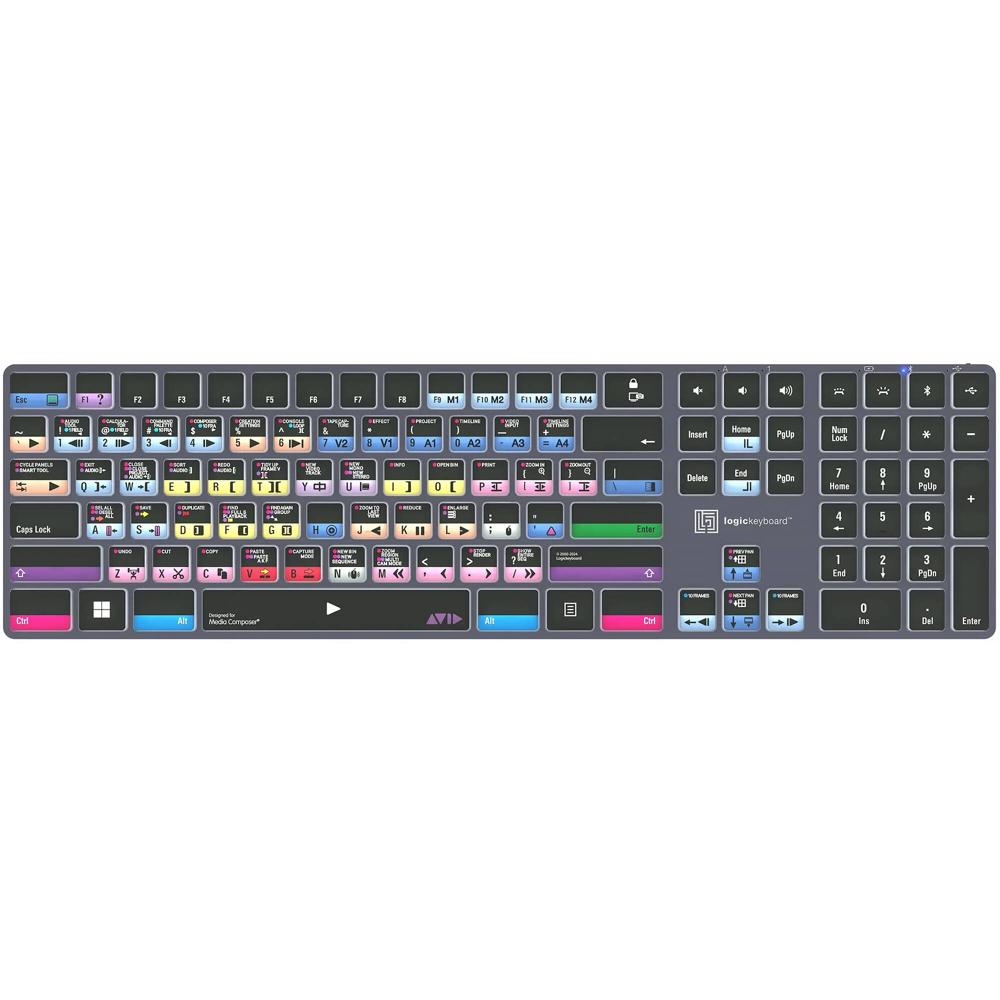 Logickeyboard Teclado Inalámbrico Retroiluminado Avid Media Composer Pro TITAN - 108 Tecl