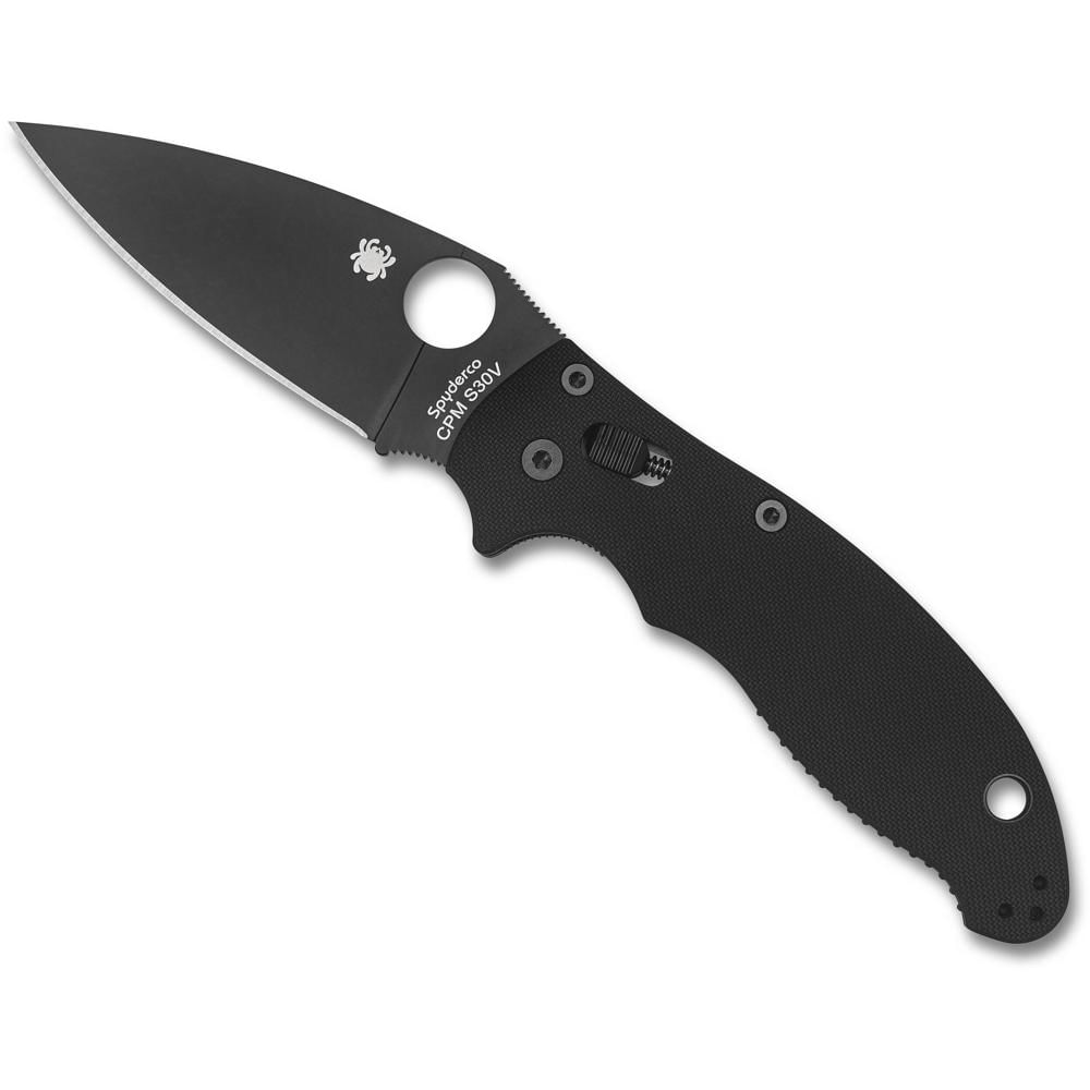Spyderco Cuchillo Plegable Manix 2 - Hoja de Acero Inoxidable CPM S30V, Mango G10 Texturiz