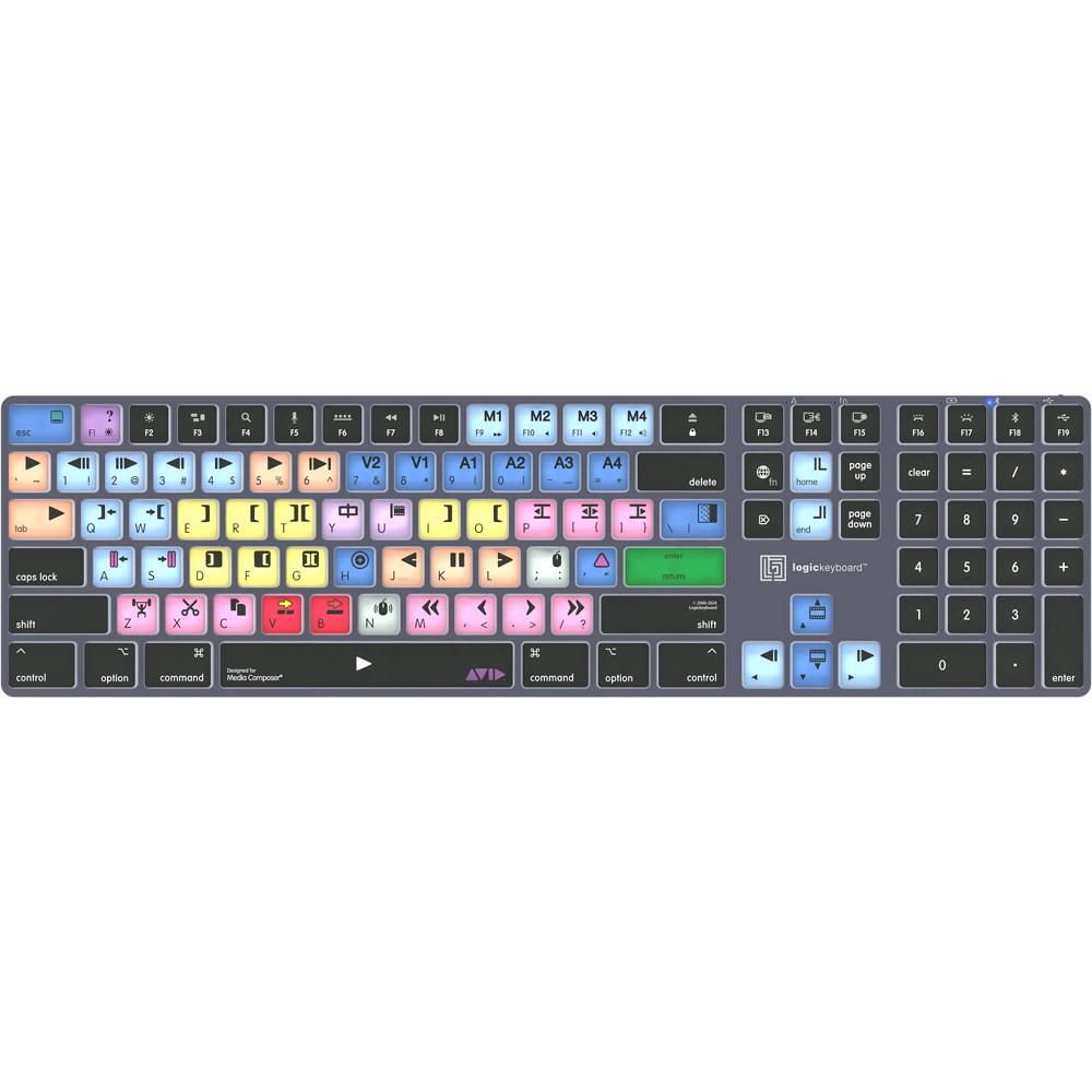 Logickeyboard TITAN Avid Media Composer Classic Teclado Inalámbrico para Mac - 62 Atajos