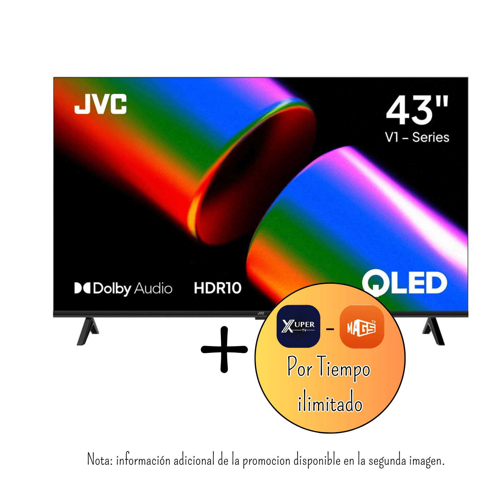 Televisor JVC 43 Pulgadas FHD QLED Google TV Con Mando de Voz LT-43KM4584 - Promoción Nuevo
