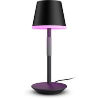 Philips Lámpara de Mesa Portátil Hue Go (Negra) - Dimmable, 370 a 530 Lúmenes, 2000 a 6