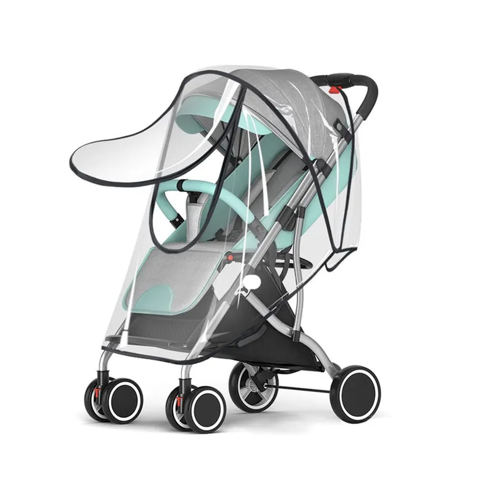 PROTECTOR DE LLUVIA PARA COCHE DE BEBÉ TRANSPARENTE CON AJUSTE Transparente