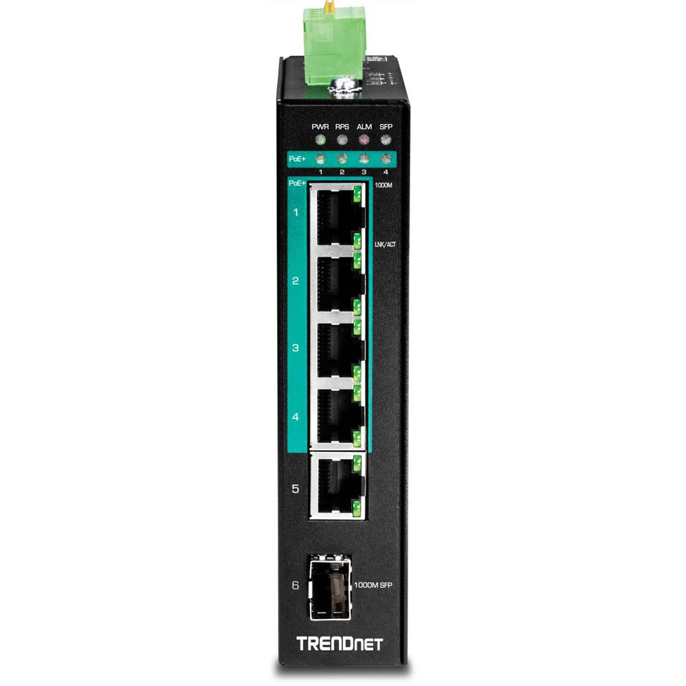 TRENDnet Switch Industrial DIN-Rail TI-PG541i 5 Puertos Gigabit PoE+ IP40, 120W Presupuest