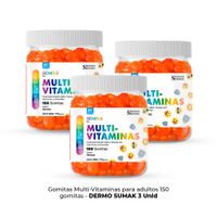 Gomitas Multivitaminas Adulto 150 Gomitas - Dermo Sumak 3 Unidades