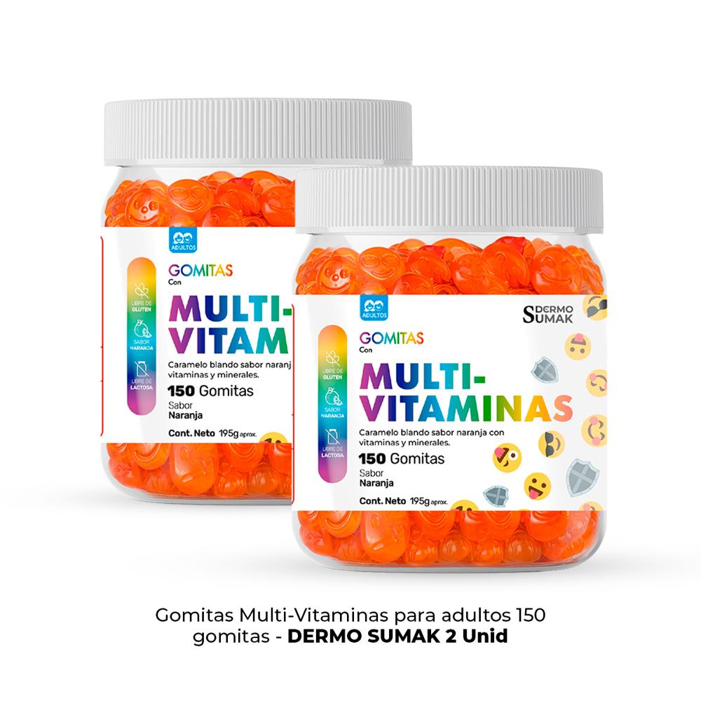Gomitas Multivitaminas Adulto 150 Gomitas - Dermo Sumak 2 Unidades