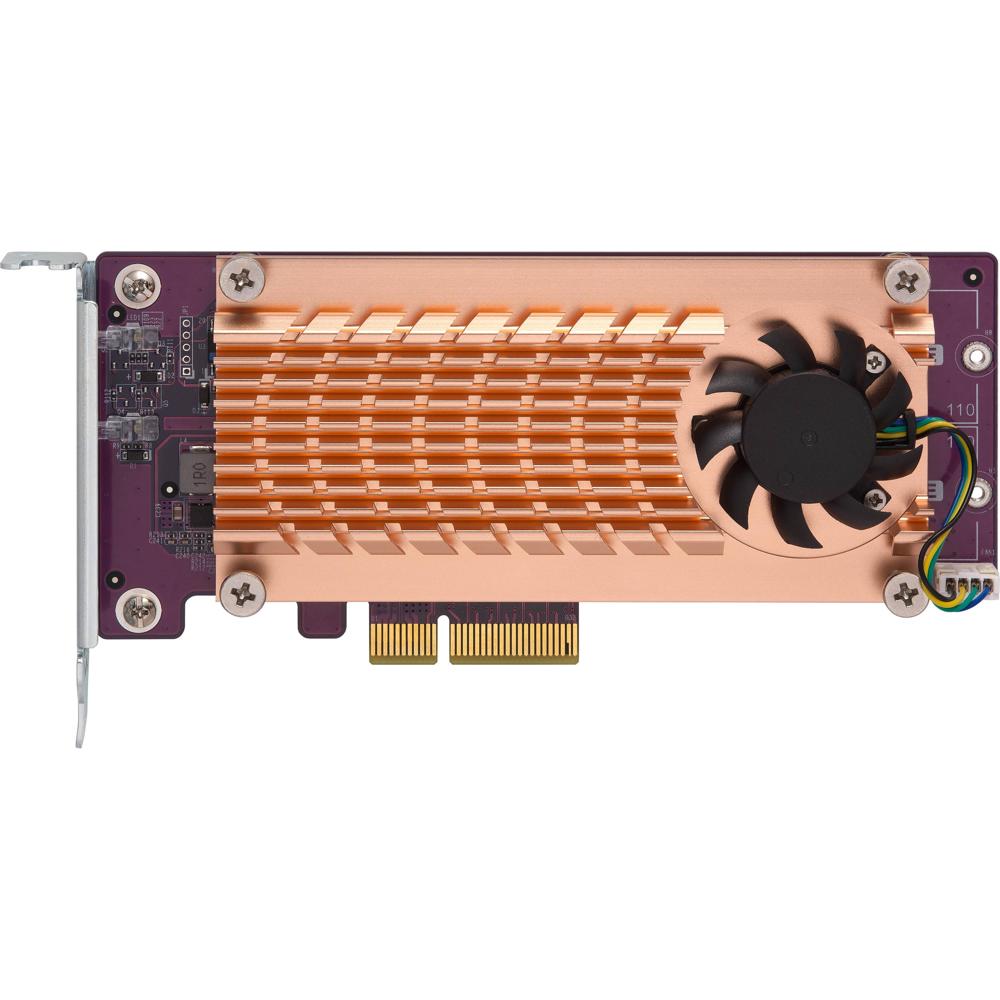 QNAP Tarjeta de Expansión SSD Dual M.2 22110/2280 PCIe Gen2 x4 NVMe - Soporta Dos SSDs M.