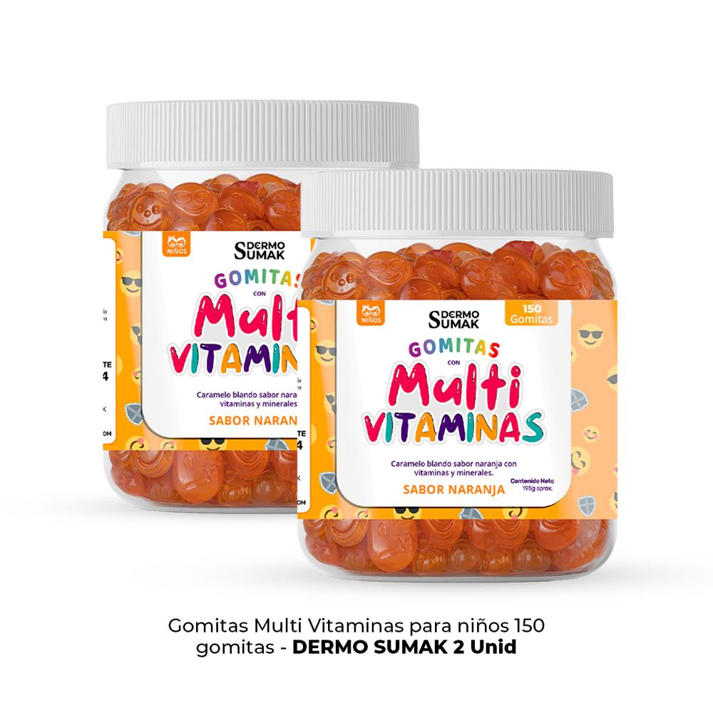 Gomitas Multivitaminas Niños 150 Gomitas Dermo Sumak 2 Unidades