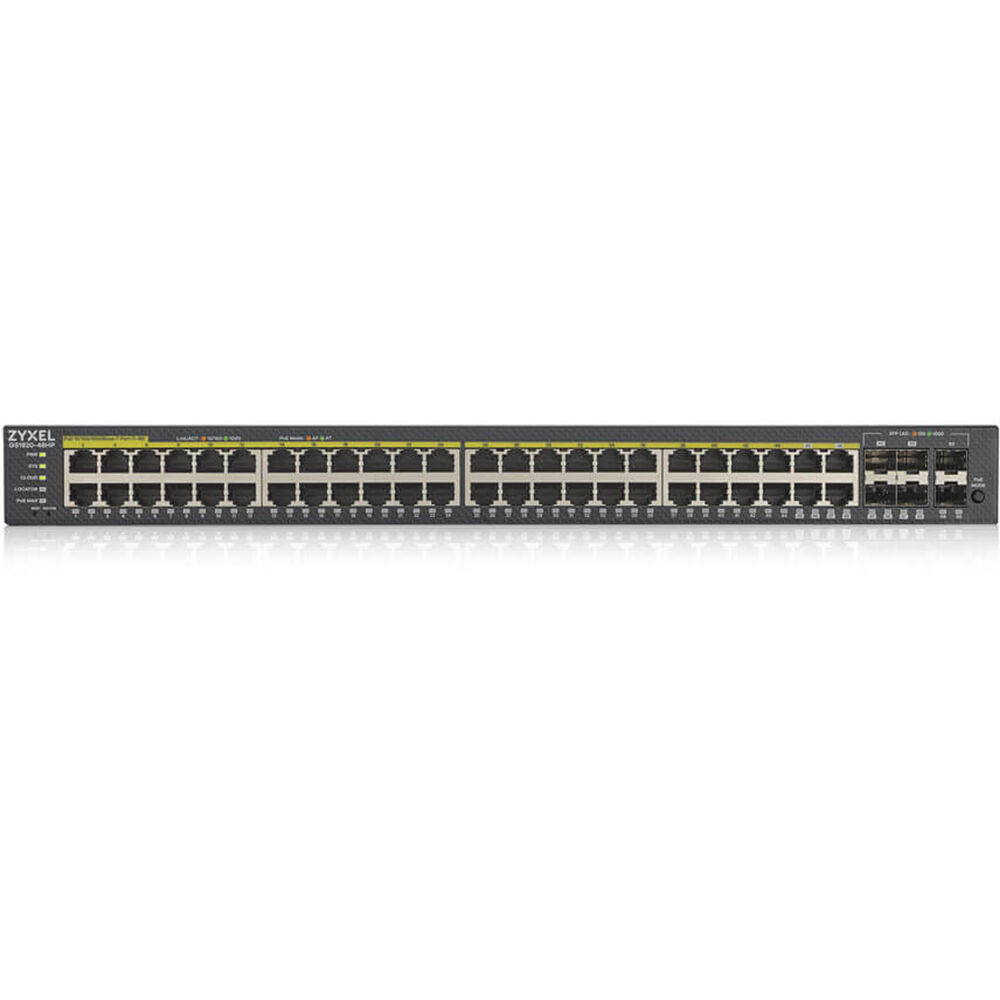 ZyXEL Switch Gestionado GS1920-48HPv2 44 Puertos Gigabit PoE+ con 375W de Potencia