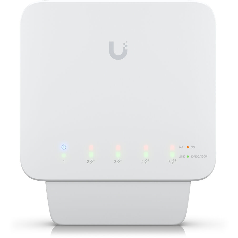 Ubiquiti UniFi Flex Switch 5 Puertos Gigabit PoE+ para Exterior - 46W, Resistente a Climas
