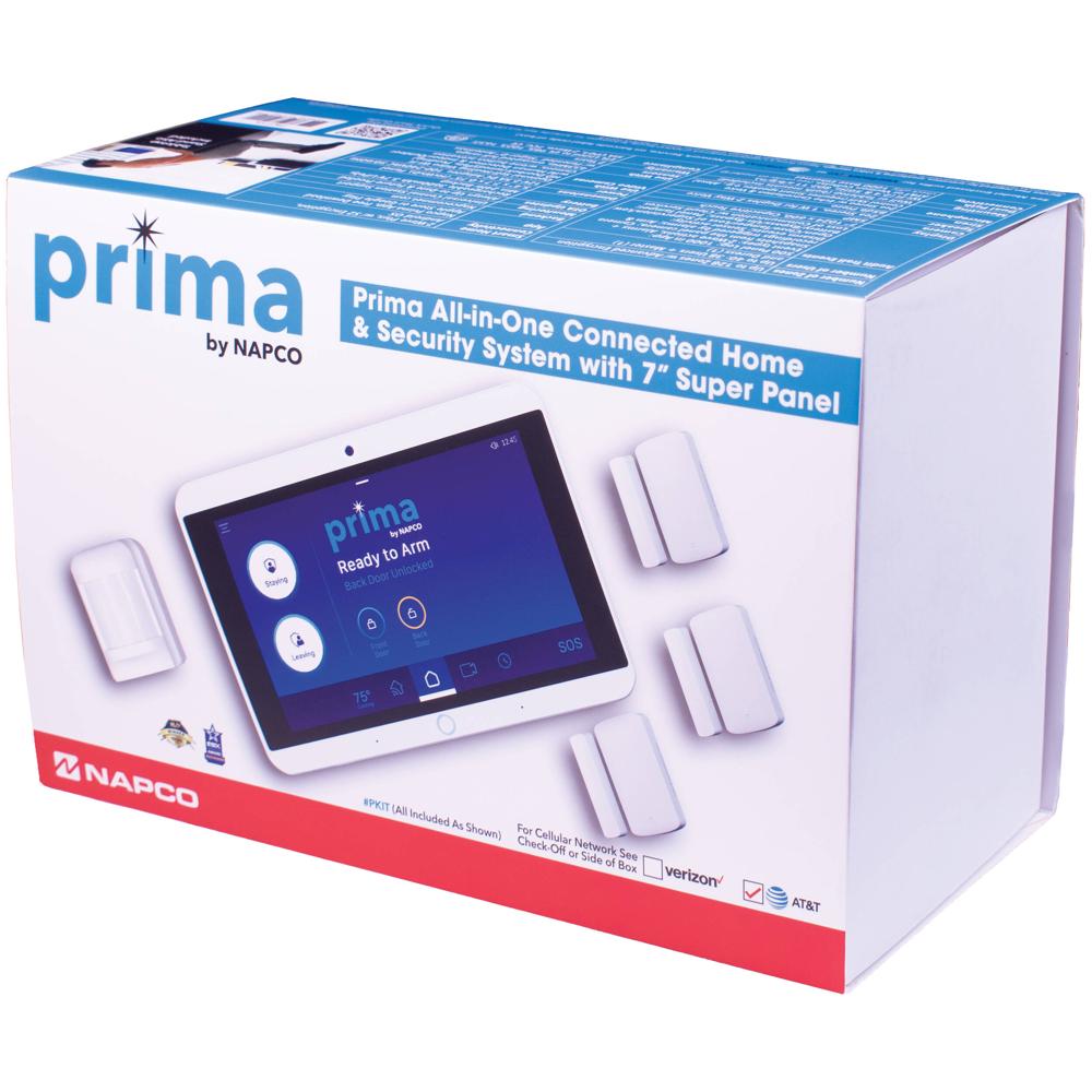 Prima by Napco PKIT1A Sistema Wi-Fi Todo en Uno con Pantalla Táctil de 7"" y Sensores de S