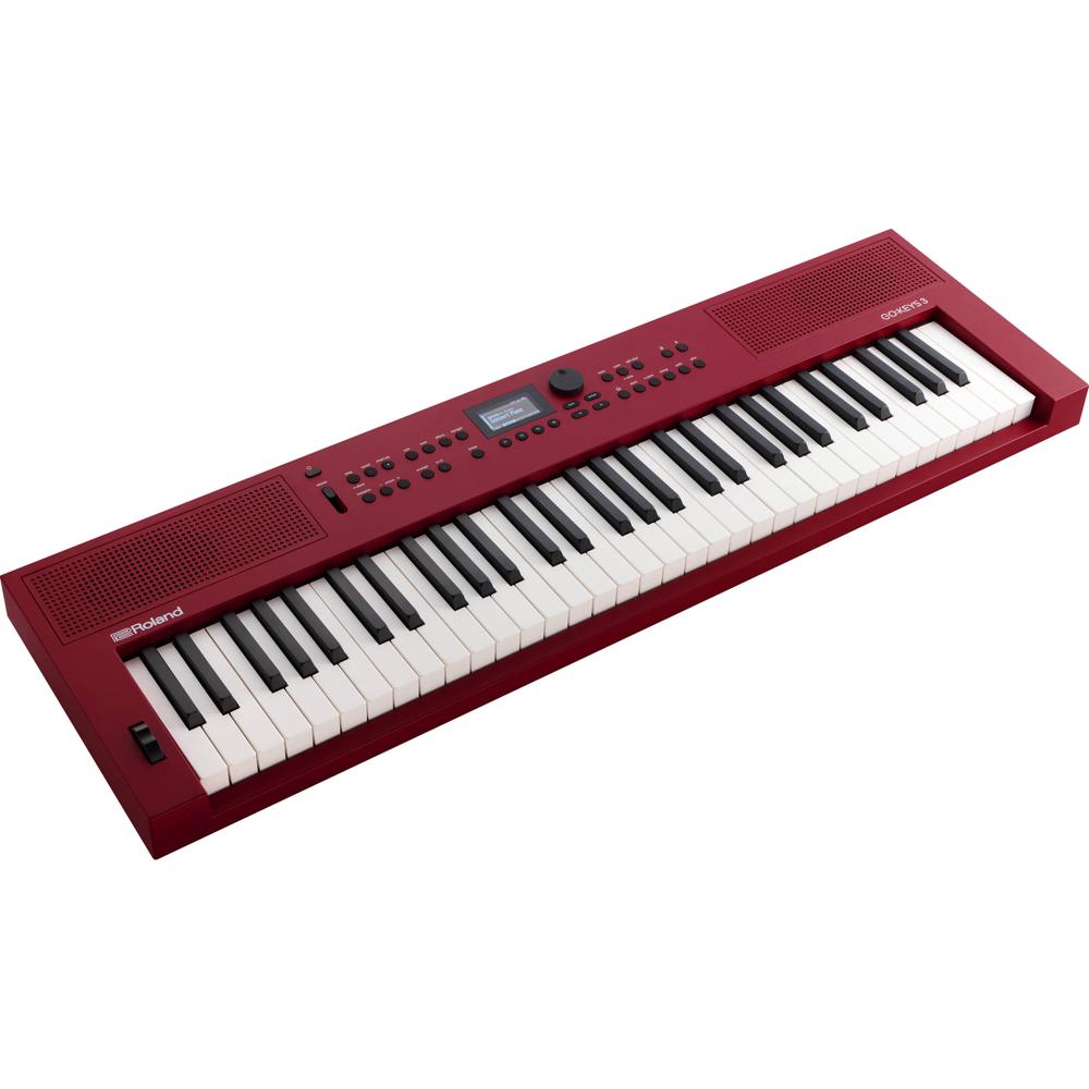 Roland GO:KEYS 3 Teclado Portátil de 61 Teclas Sensibles al Tacto, Color Rojo Oscuro, 115