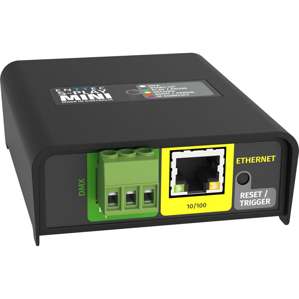 ENTTEC S-PLAY MINI Controlador DMX - 1 Universo DMX, 2 Universos Art-Net y sACN, Interfaz