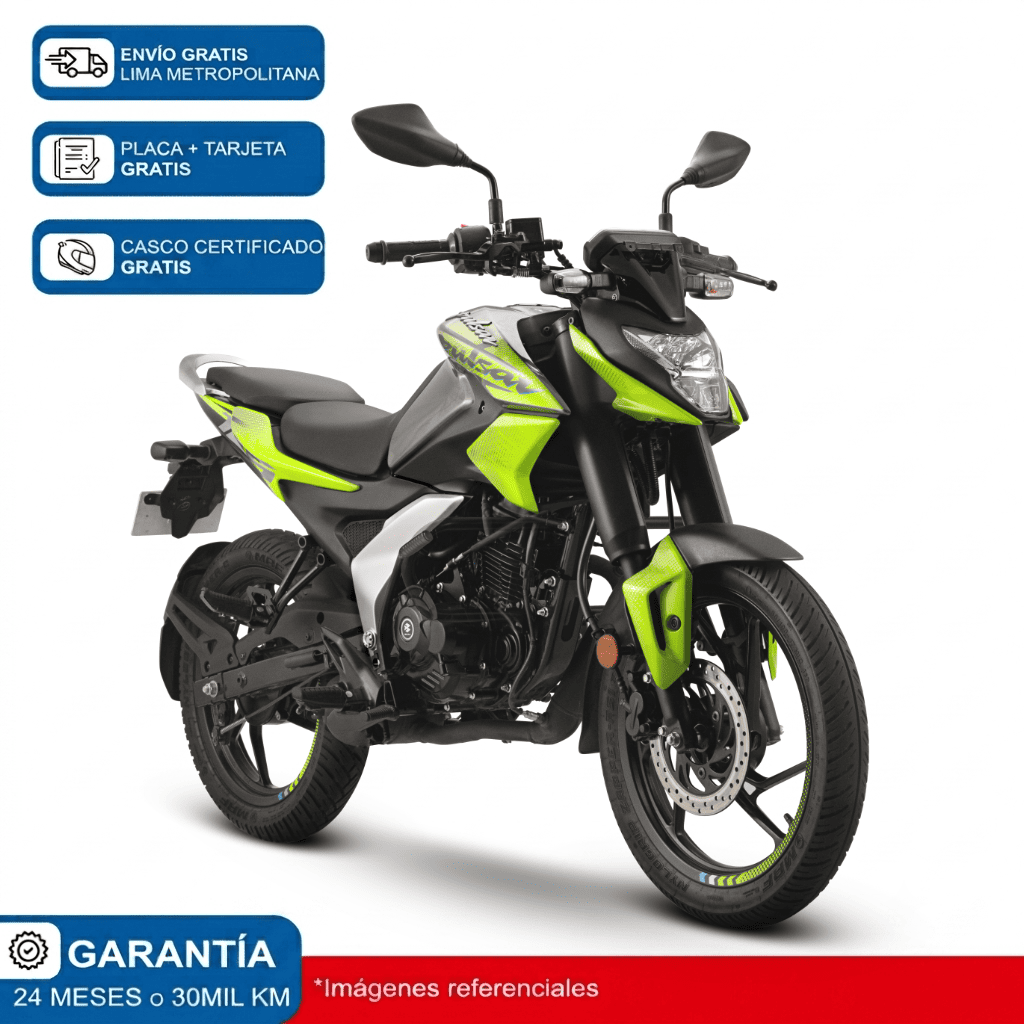 Moto Bajaj Pulsar N 125 CARBURADA - Negro Verde + incluye regalo y casco