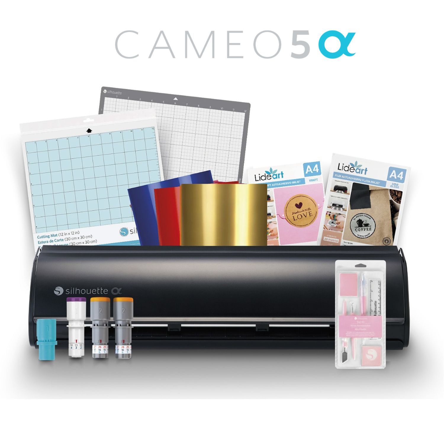 Combo Full Silhouette Cameo 5 Alpha Negro Mate y Cuchillas