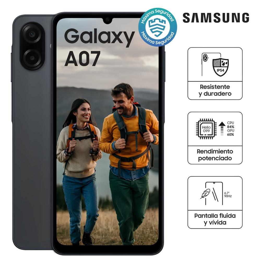 Celular Samsung Galaxy A07 4GB RAM 128 GB Negro