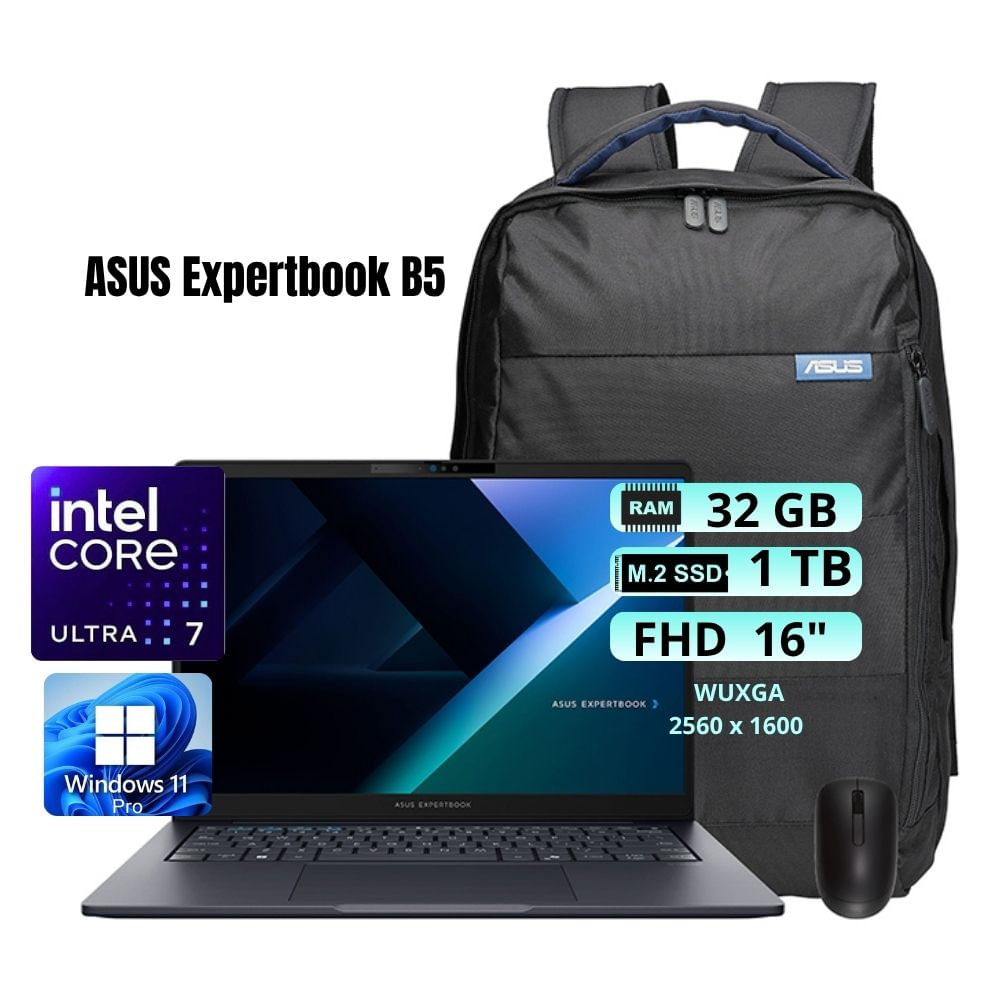 Laptop ASUS Expertbook B5 Intel Core U7  RAM 32GB SSD 1TB  -90NX08F1-M00750