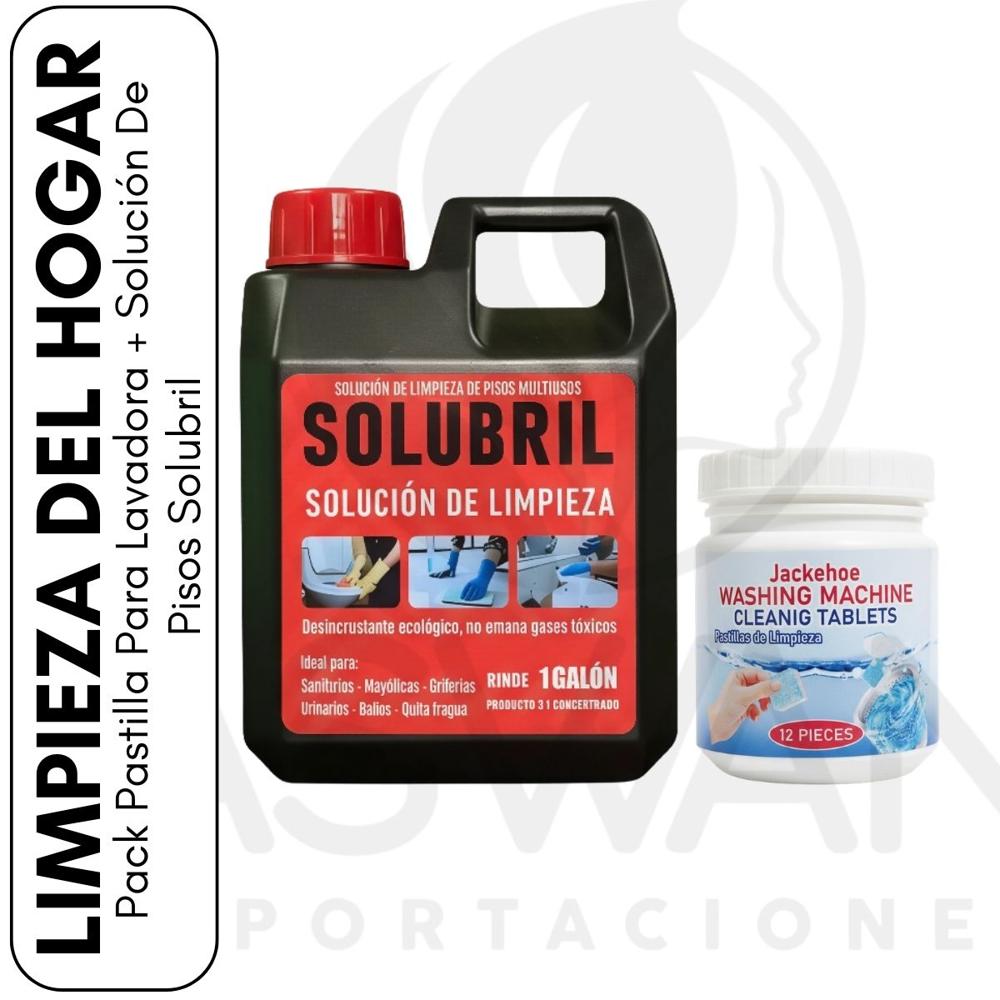 Pack Pastilla Para Lavadora y Solución De Pisos Solubril