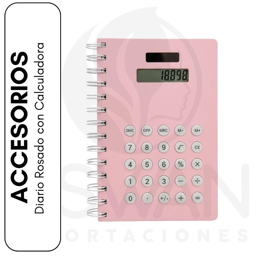 Diario Rosado con Calculadora
