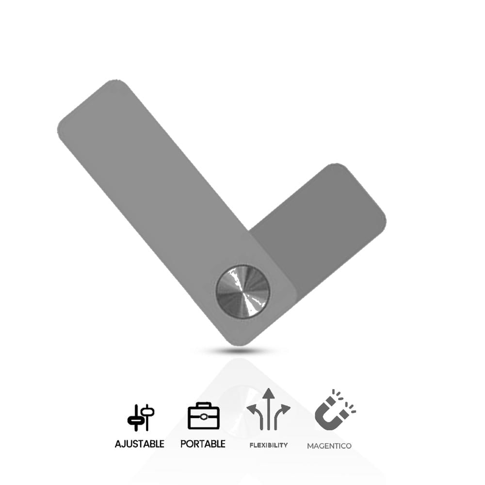 Soporte Celular Magnético Aluminio HS219N Ajustable Plegable Gris