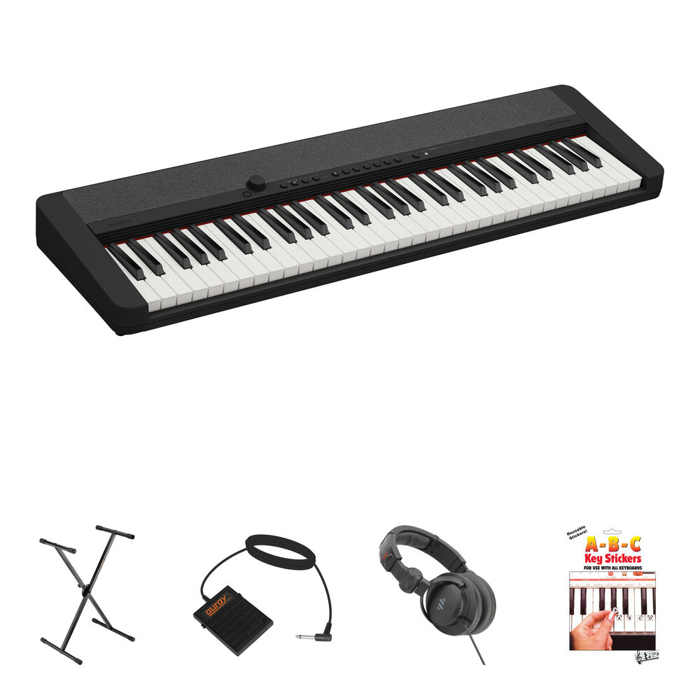 Casio Piano Digital CT-S1 61 Teclas con Soporte, Pedal y Auriculares