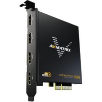 AVMATRIX VC42 Tarjeta de Captura PCIe 4 Canales 1080p HDMI, 4 Entradas HDMI, Soporta Strea