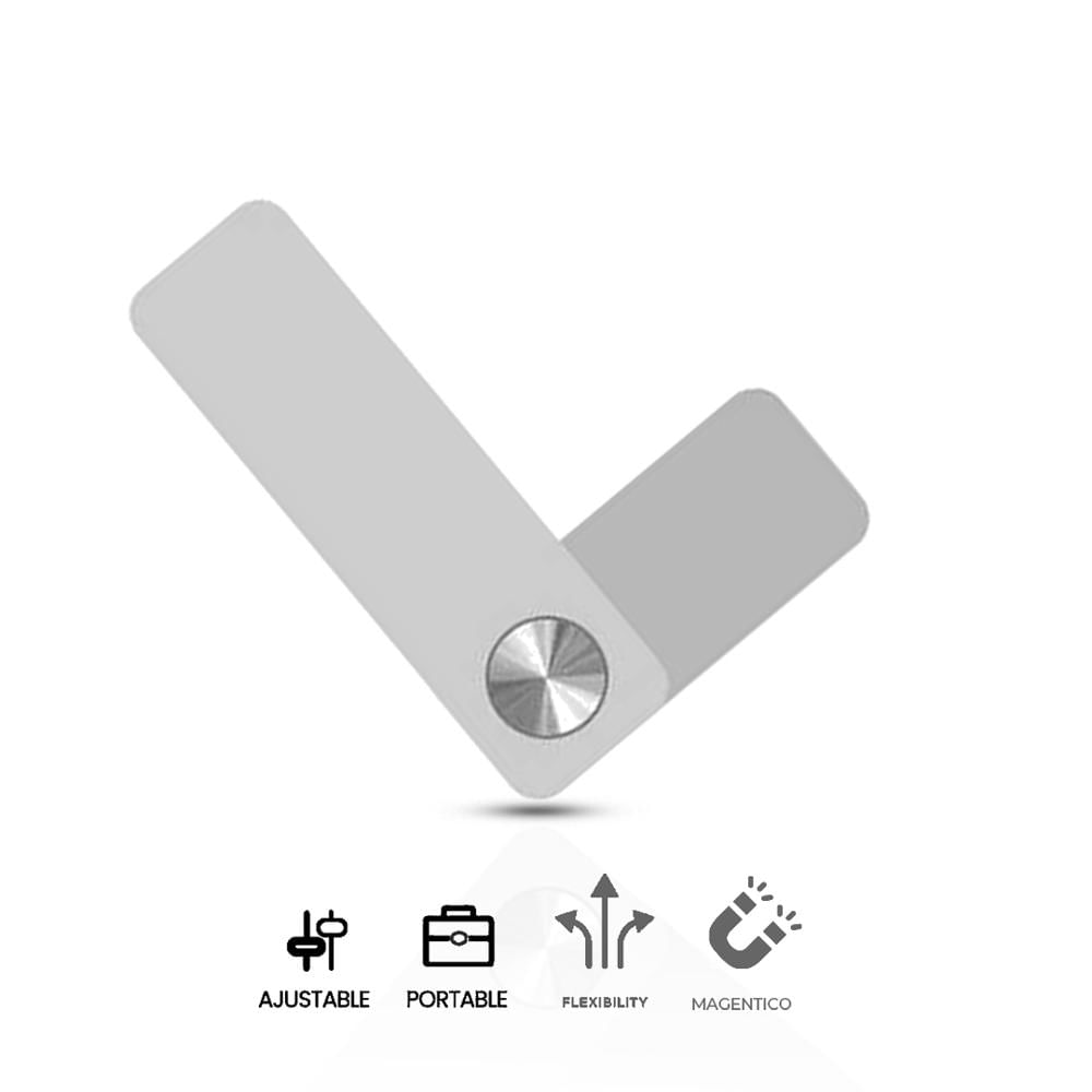 Soporte Celular Magnético Aluminio HS219N Ajustable Plegable Plateado