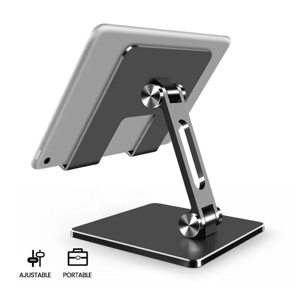 Soporte para Tablet S&T for Business HS221 Aluminio Ajustable Plegable para Celular y Tablet Gris