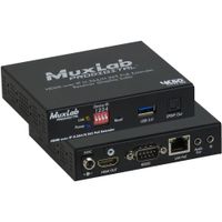 MuxLab Receptor HDMI-over-IP 4K60 H.264/H.265 PoE V2 - Soporta Video Wall y Multiview, Com