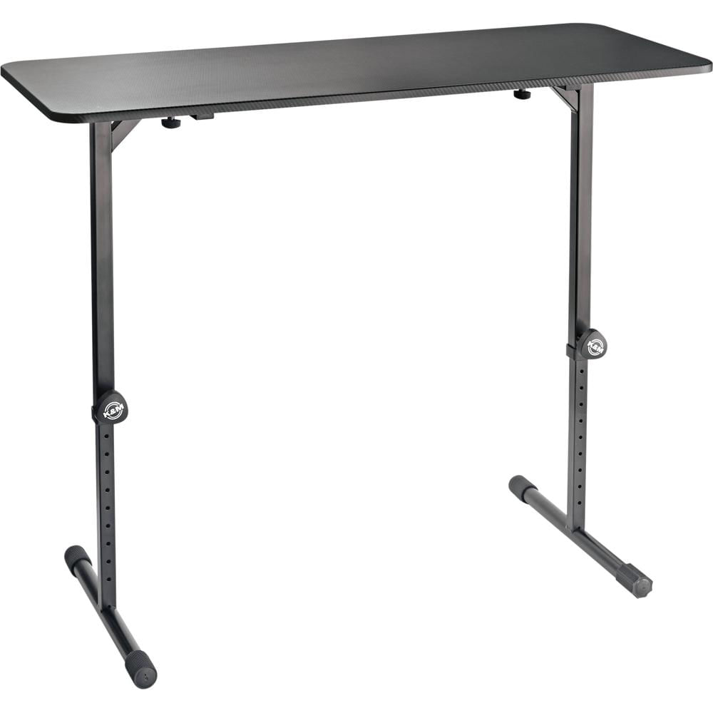 K&M Mesa DJ 12160 Negra 43.3 x 17.9"" Altura Ajustable 23.8 a 41.5""